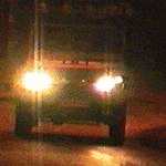 Jeep at night