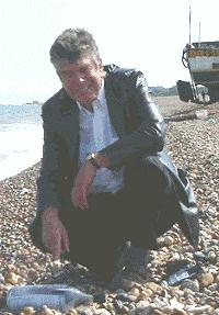 Robin with GPS bottle at Deal