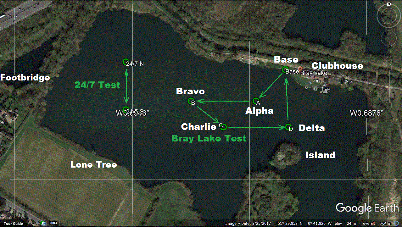 Bray Lake Waypoints