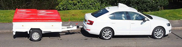 John's car and trailer