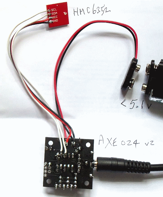 HMC6352 Compass Module testing with a PICAXE AXE024