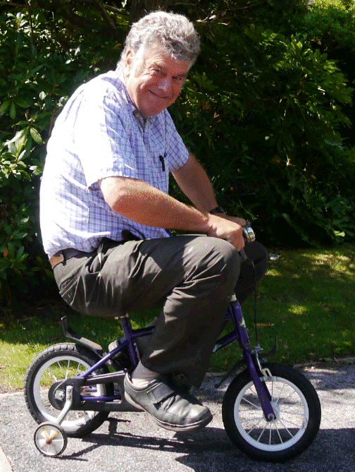 Robin on his bike
