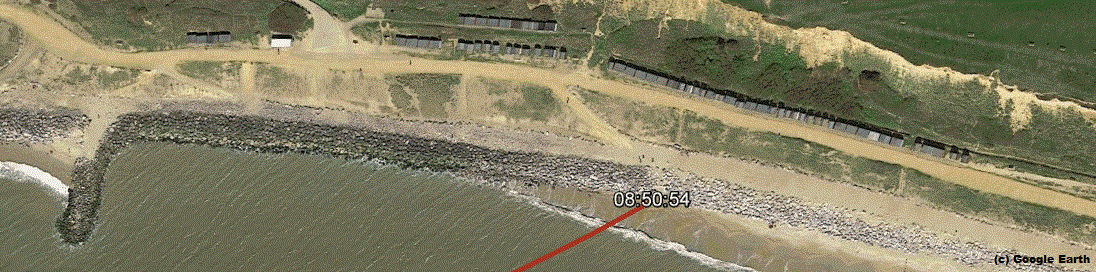 Snoopy's launch in Google Earth