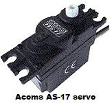 Acoms AS-17 servo used to control rudder