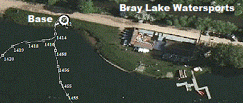 GPS plot near Base at Bray Lake