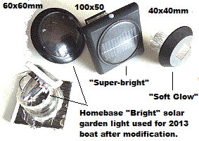 Three types of Homebase Solar garden light