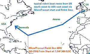typical robot boat route from UK to USA