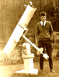 Robin with his old telescope in Wokingham