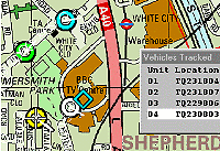 GPS tracking of people near BBC TV Centre