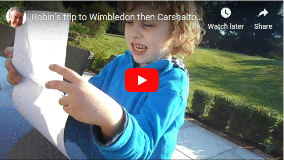 Robin's trip to Wimbledon then Carshalton to help Kristina and Tomaz - Full Monty.