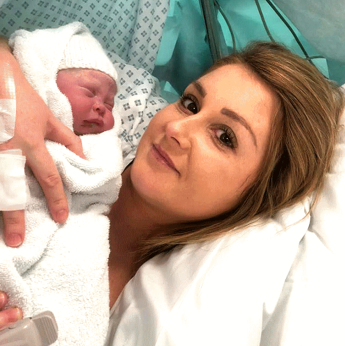 Kim Gurney with baby Jack